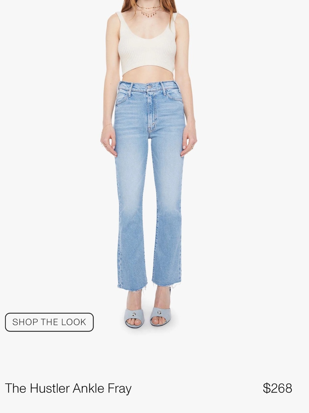MOTHER The Hustler Ankle Fray Jeans